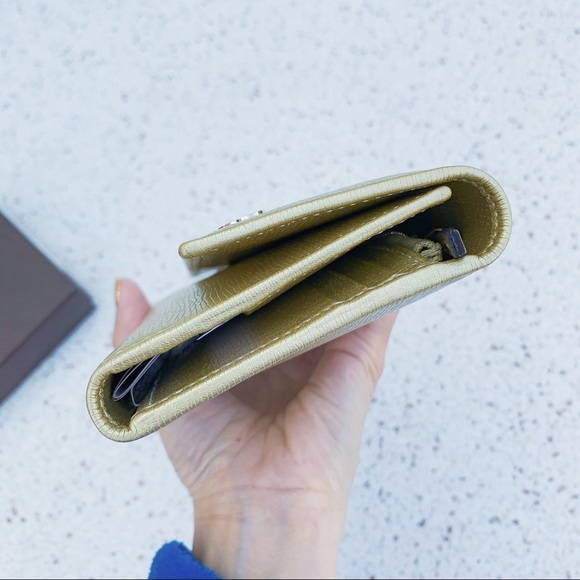 NWT Authentic Gucci Leather Trifold Long Wallet - Picture 4 of 8